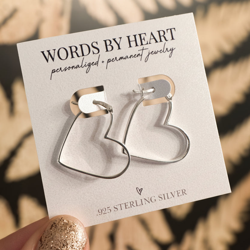 Large Heart Hoops